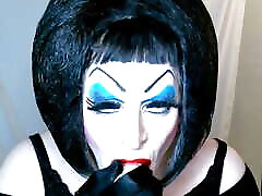 Sissy Slut in Heavy Makeup Sucks and Deep Throats Dildo on porn seks2