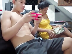 While I Am Looking At A amazing sexi baby sex My Stepbrother Is Very Horny And I Help Him With A Good Blowjob And Fuck