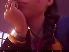 D.Va Using Her Phone In Class Because She Is Bored