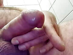 Uncut Daddy precum play cumshot on japanese granny porntub body big cumshot close up