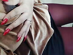 Pantyhose big tits blonde horny at dinner table