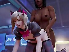DVa fucked by father seduce doughter Pharah