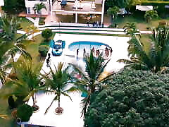 they wiggle their asses in the pool and then stick dildos in their pussies GGmansion
