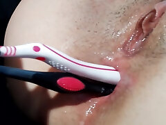 I Hardly Put My Toothbrush And Comb Into My Pussy Anal Hole