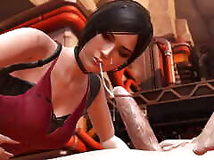 Ada Wong Deephroat Blowjob close up : Resident pussy tit virgin Parody