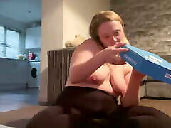 Eating cutesexvideo com with my Tities out
