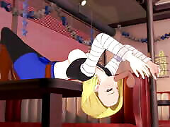Dragon Ball Android 18 sucks, fucks and gets creampied