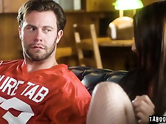 Horny Stepdaughter Fucks Her Stepdad During The Big Game