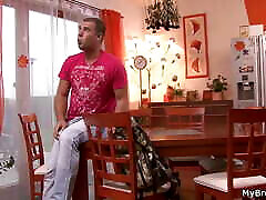 Blonde teen dicked by boyfriends perverted bro