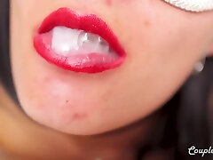 senza mani pompino con pulsante orale creampie e sperma giocare-close up 60fps