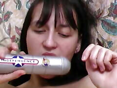 Dark haired German slut riding a thick cock with her hairy muff