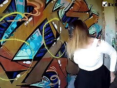 Drawing Graffiti Fucking A Guy And Giving Cum On My Chest risky Public Pegging