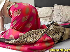 Big Boobs Indian MILF strips her Saree tells step Brother to Fuck her
