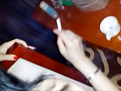 Chinese hooker...taken from the hq porn salala while she smokes!!!