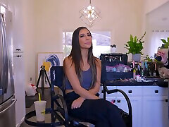 Seductive erotic model Gianna Dior loves posing backstage. HD