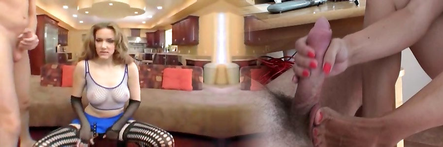Double blowjob fishnet spitroast mistress